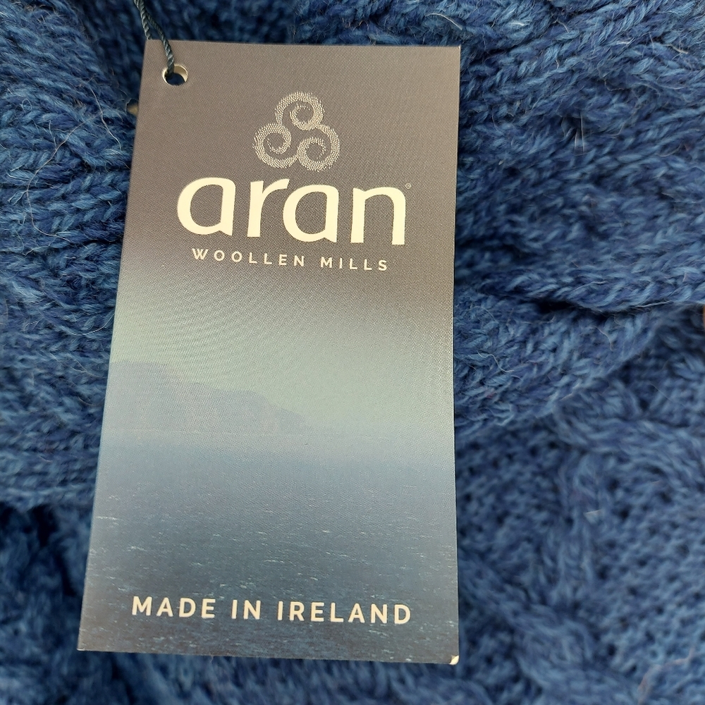 ARAN Woolen Mills PATCHWORK CARDIGAN WITH COLLAR - Picture 10 of 13